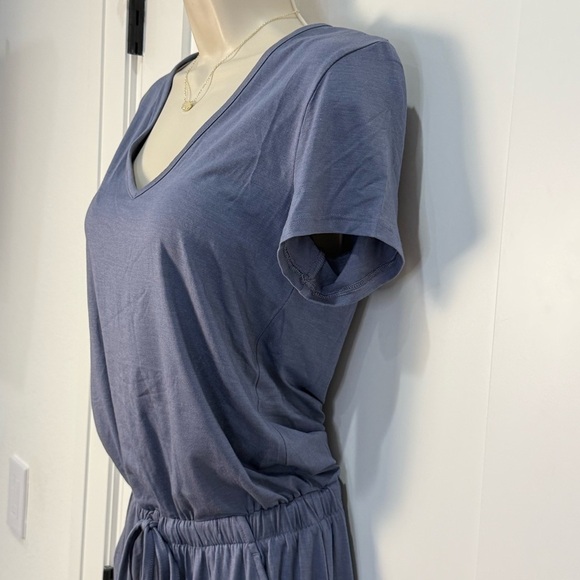 Tommy John Loungewear Jumpsuit Short Sleeve Jogger Folkstone Gray Blue Small - Picture 5 of 7